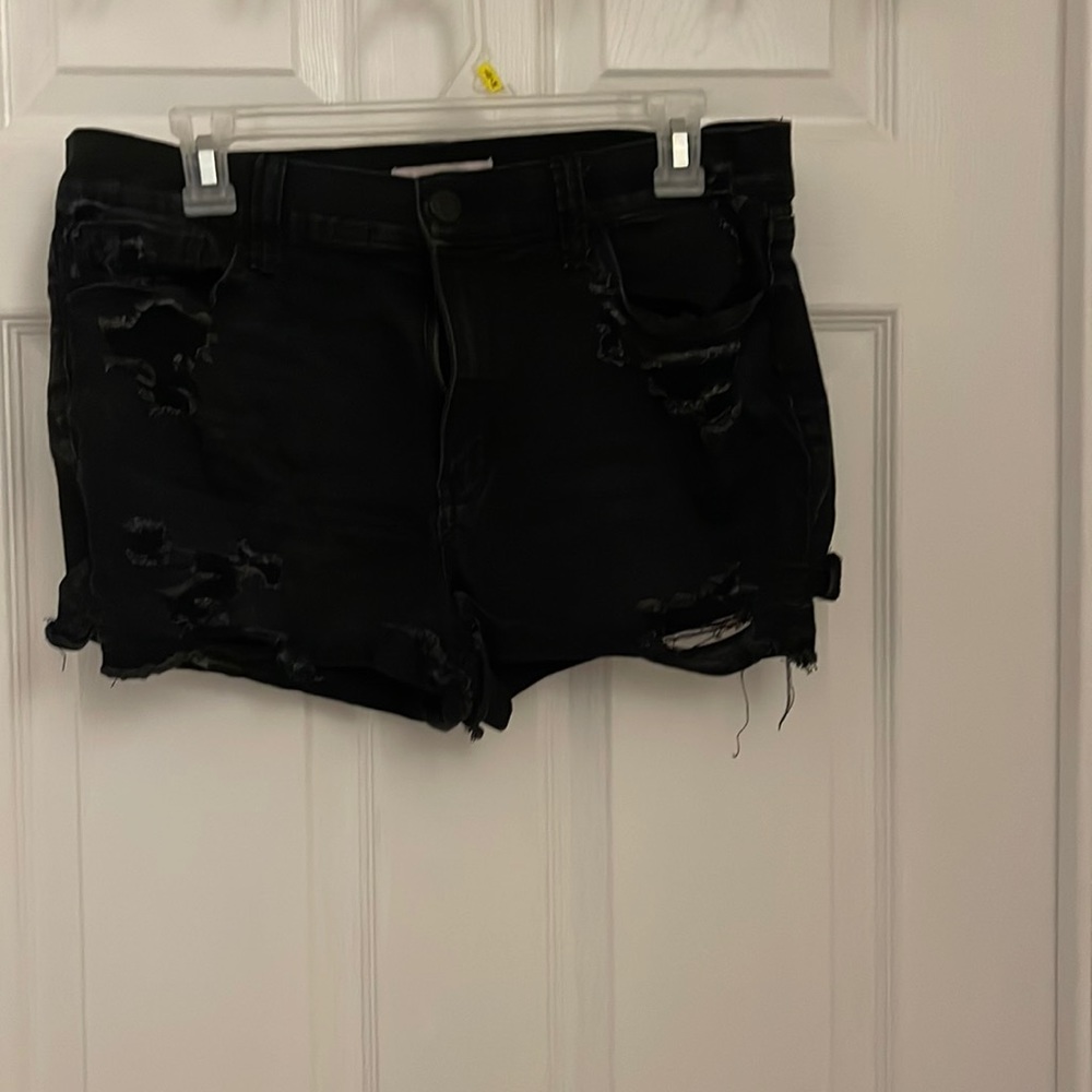 Black Shortie shorts size 13 31 waist.